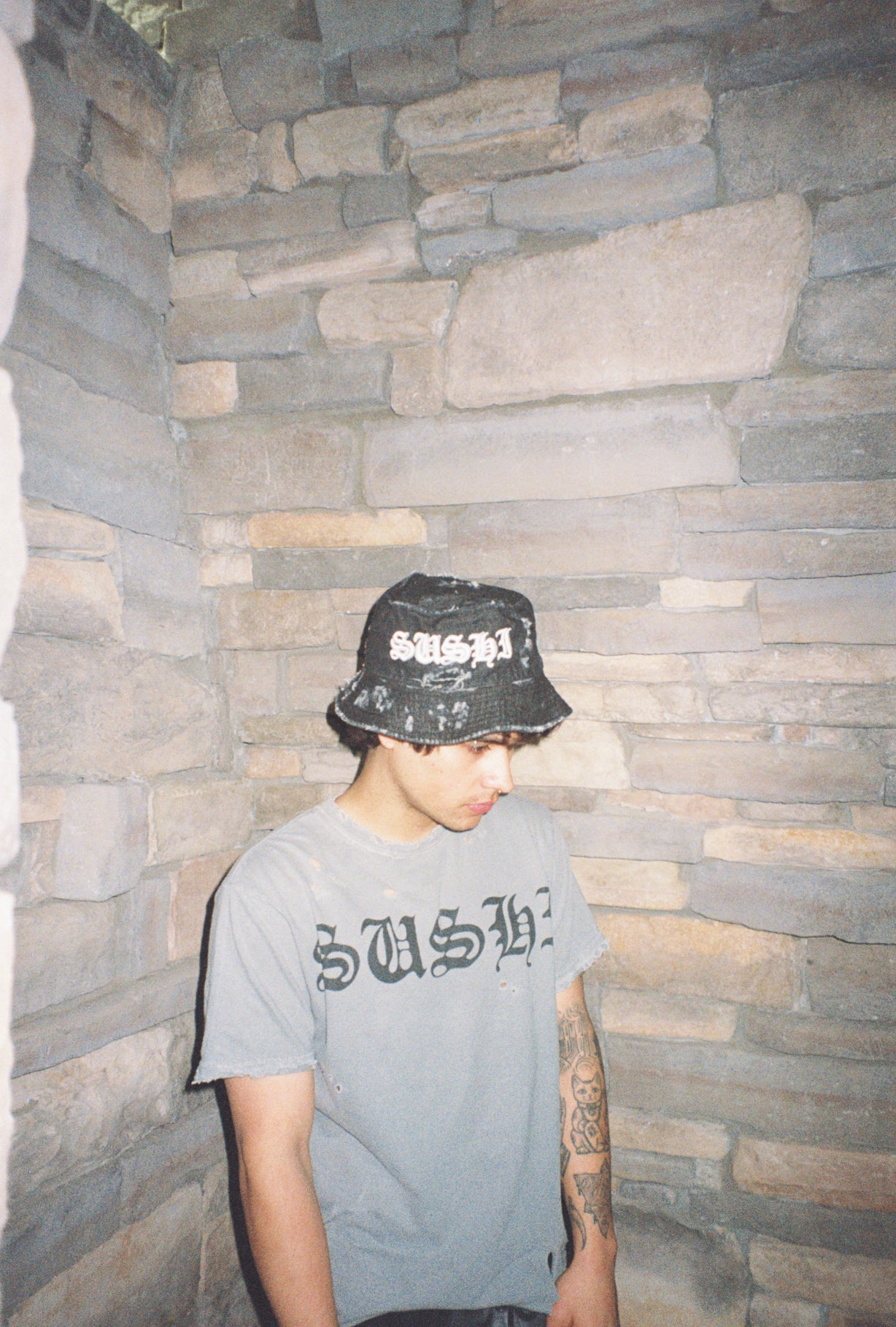 Distressed Denim Bucket